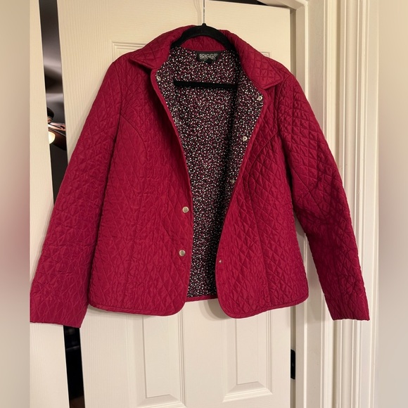 Briggs New York Jackets & Blazers - Briggs New York Jacket Women's Size 14 Pink Quilted Snap Front